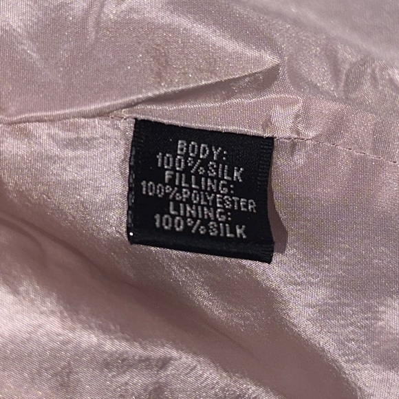 VINTAGE 100% Silk Quilted Pink Women's Jacket - Picture 10 of 10